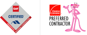 Array of prestigious certification logos proudly displayed by Richard Hockett Roofing, underlining our expertise and accredited standards in roofing services.