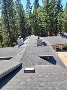 Stunning custom finished roofline crafted by Richard Hockett Roofing, showcasing our exceptional skill in creating unique and aesthetically pleasing roofing designs