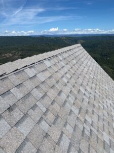 asphalt shingle roof in el dorado county foothills showing exposure to sun and elevation conditions